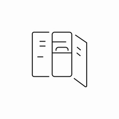 opened locker empty icon sign vector