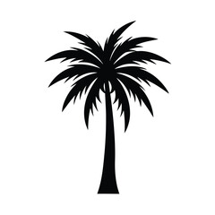 Obraz premium Palm tree silhouette icon
