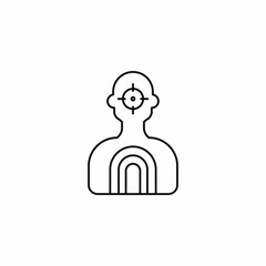 target practice humanoid icon sign vector