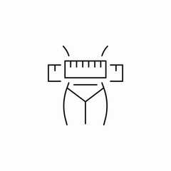 waist measurement tape icon sign vector