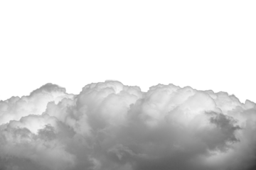  Torn cumulus cloud with dynamic soft texture on transparent background