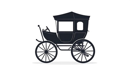 Silhouette of a vintage carriage