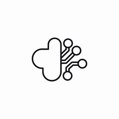 cloud system icon sign vector