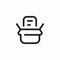 Fototapeta premium document open icon sign vector