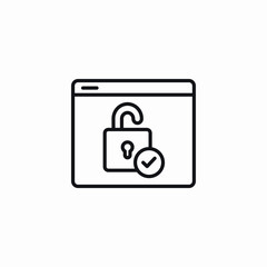 page unlock success icon sign vector