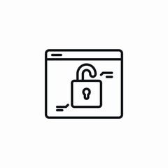 web unlock icon sign vector