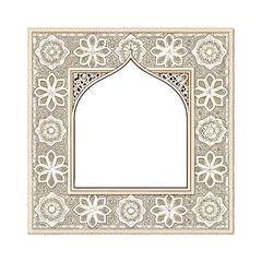 Ornament border vector on white background.02