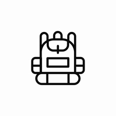 camping backpack icon sign vector