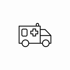 emergency ambulance icon sign vector
