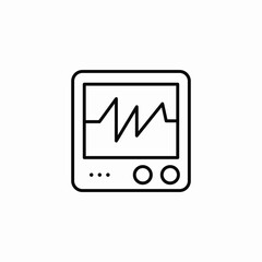 heart rate monitor icon sign vector
