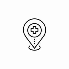 medical location icon sign vector
