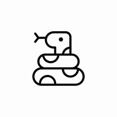 snake animal icon sign vector