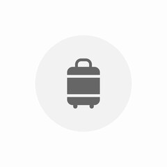 trip luggage belongings icon sign vector