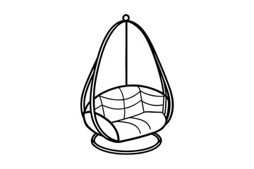 Fototapeta premium Indoor Hanging Chair Sketch