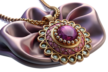Shop exquisite amethyst pendant necklace gold chain luxury jewelry statement piece for sophisticated style on transparent background