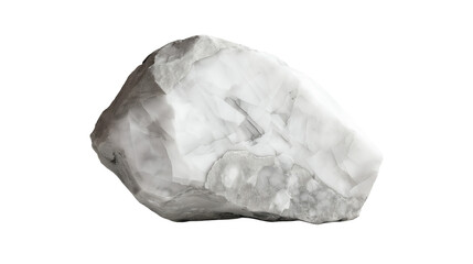 A natural stone rock with rough texture and irregular shape, isolated on a white or transparent png background