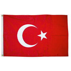 Turkish flag with iconic white crescent and star on bold red background Symbol of strength and unity perfect for patriotic designs