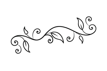 Elegant Leaf Swirl Border