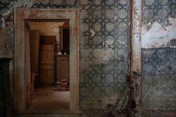 Abandoned Old  Historic Ruined Decaying  Stone Church 
