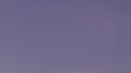 Tokyo,Japan - July 23, 2025: The moon with earthshine at dawn
