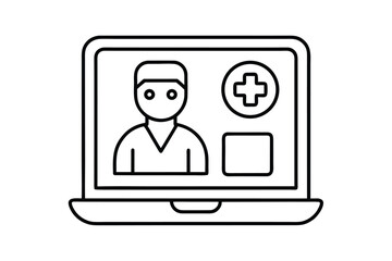 Online Health Consultation Line Icon No