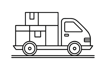 Fototapeta premium Logistics And Delivery Line Icon