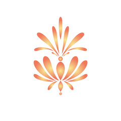 Abstract fireworks lotus vector illustration