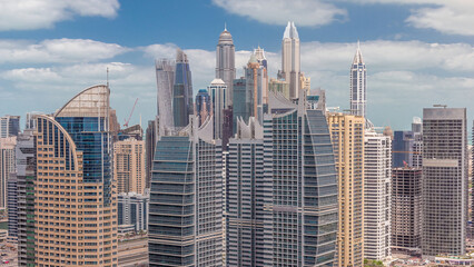 Residential apartments and offices in Jumeirah lake towers district timelapse in Dubai