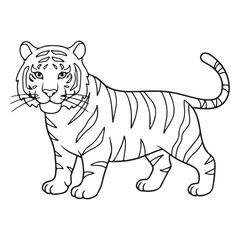 Fototapeta premium vector illustration of cartoon tiger