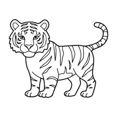 Fototapeta premium vector illustration of cartoon tiger