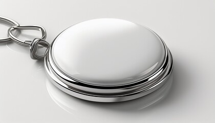 white blank badge glossy round button pin badge mockup isolated on white background ai generated images