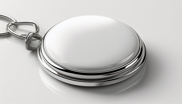 white blank badge glossy round button pin badge mockup isolated on white background ai generated images