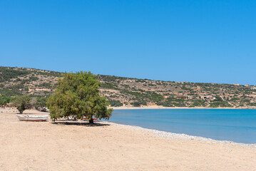 Fototapeta premium The tropical and scenic nudist beach of Sarakiniko on Gavdos island, Greece.