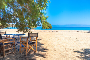 The tropical and scenic nudist beach of Sarakiniko on Gavdos island, Greece.