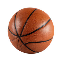 A classic basketball ready for a game. This iconic ball is perfect for sports, recreation, and athletic pursuits
