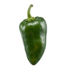 Fresh vibrant jalapeo pepper with a smooth deep green surface isolated on a clean white background Perfect for food and spice concepts