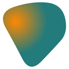 Teal and Orange Gradient Guitar Pick