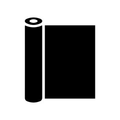 sewing clothes material sheet glyph icon