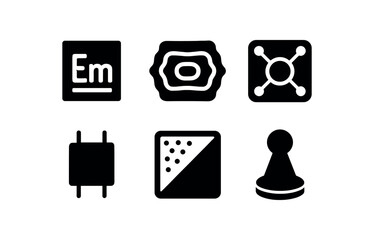 solid icon isolated element compound builder element heatmap layer element sensor node element circuit component element material sample element game piece