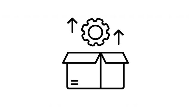 packaging process icon animation

