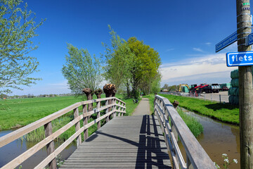 Meadows, roads and ditches the rest peal area of the Zuidpaspolder at Moordrecht