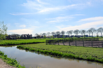 Pastures of the Drost IJserman foundation at children's farm in de Krom in Moordrecht