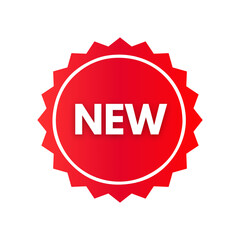 Red New Product Badge Vector Design