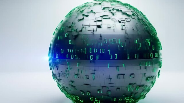 Digital sphere illustration geometric technology design