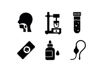 solid icon isolated phlegm phlegm viscosity meter phlegm culture tube phlegm sample slide phlegm stain kit phlegm spectrometer phlegm suction catheter