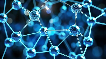 Molecular Network: A dynamic visual representation of interconnected molecular structures, symbolizing the complexity and interconnectedness within a biological system. - Powered by Adobe