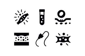 solid icon isolated bloodstream infection septicemia cytokine storm zone bloodstream infection blood culture vial medium bloodstream infection endothelial adhesion molecule bloodstream