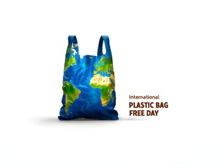 International plastic bag free day awareness campaign for environmental protection
