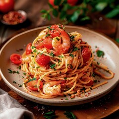 Pasta Dish With Shrimp
