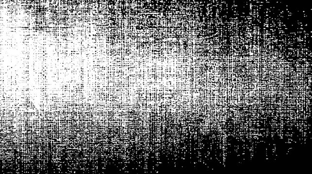 Grainy pixelated texture in black and white representing glitch vector background  